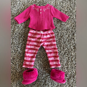 American Girl Fair Isle pajamas, EUC